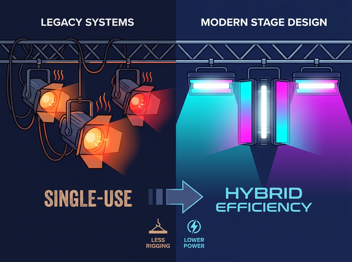 Concert Stage Using Strobe Wash Lights